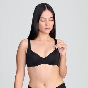 NEW CUUP The Scoop Micro Black Underwire Bra Women’s Size 32C Minimalist